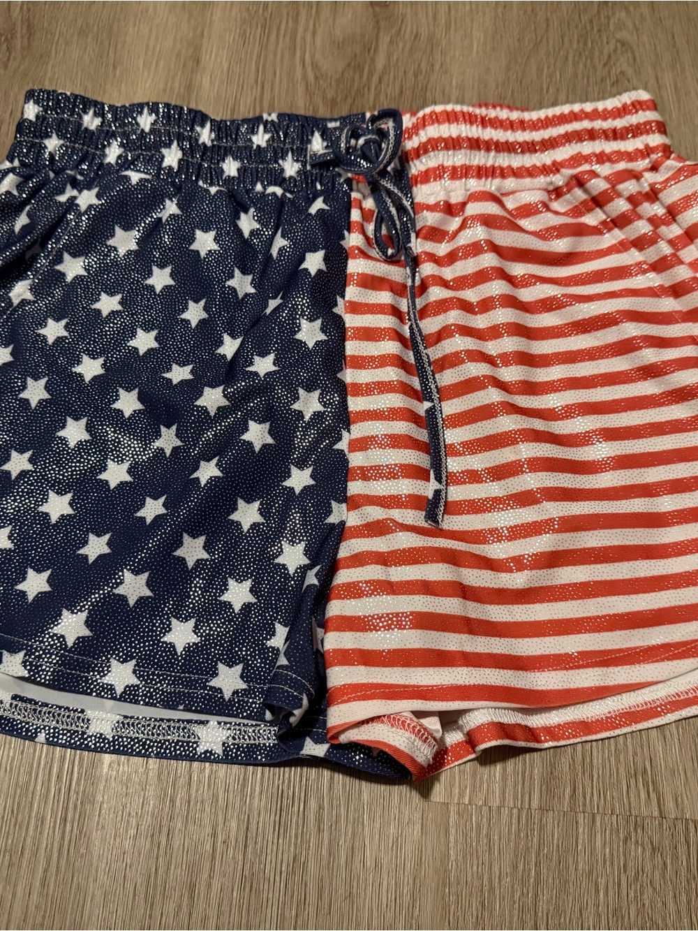 Stars & Stripes Athletic Shorts - Red, White & Blue
